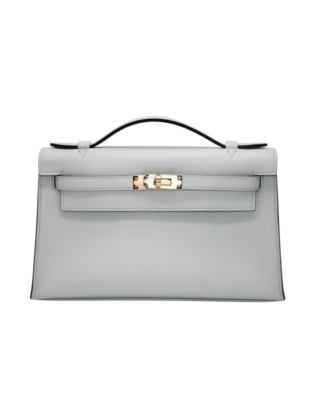 Hermes Handbag Pochette Kelly Gripaire Swift Gold